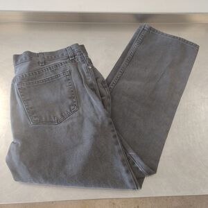 Men's Gray Black Charcoal George Jeans all Cotton 36x32 29.5 Inseam